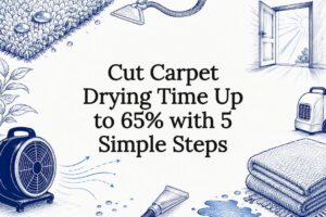Decorative carpet drying title card