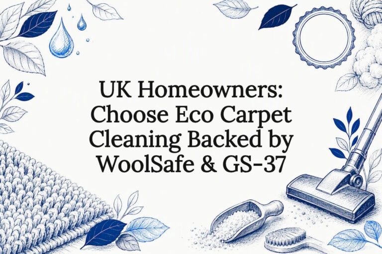 Eco carpet cleaning title card illustration