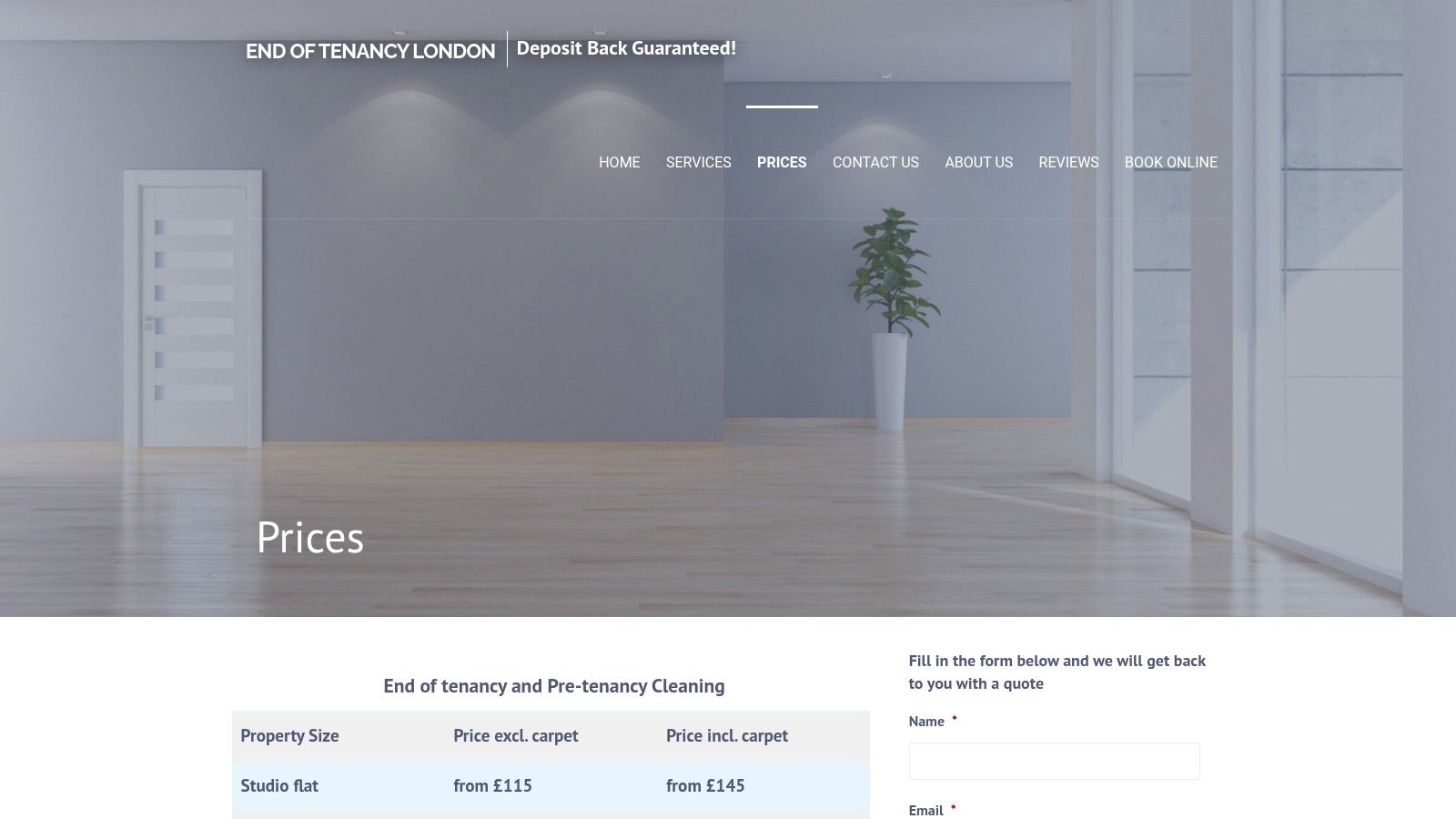 End of Tenancy London